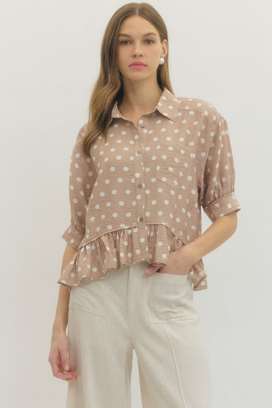 Sandy Chic Polka Dot Top