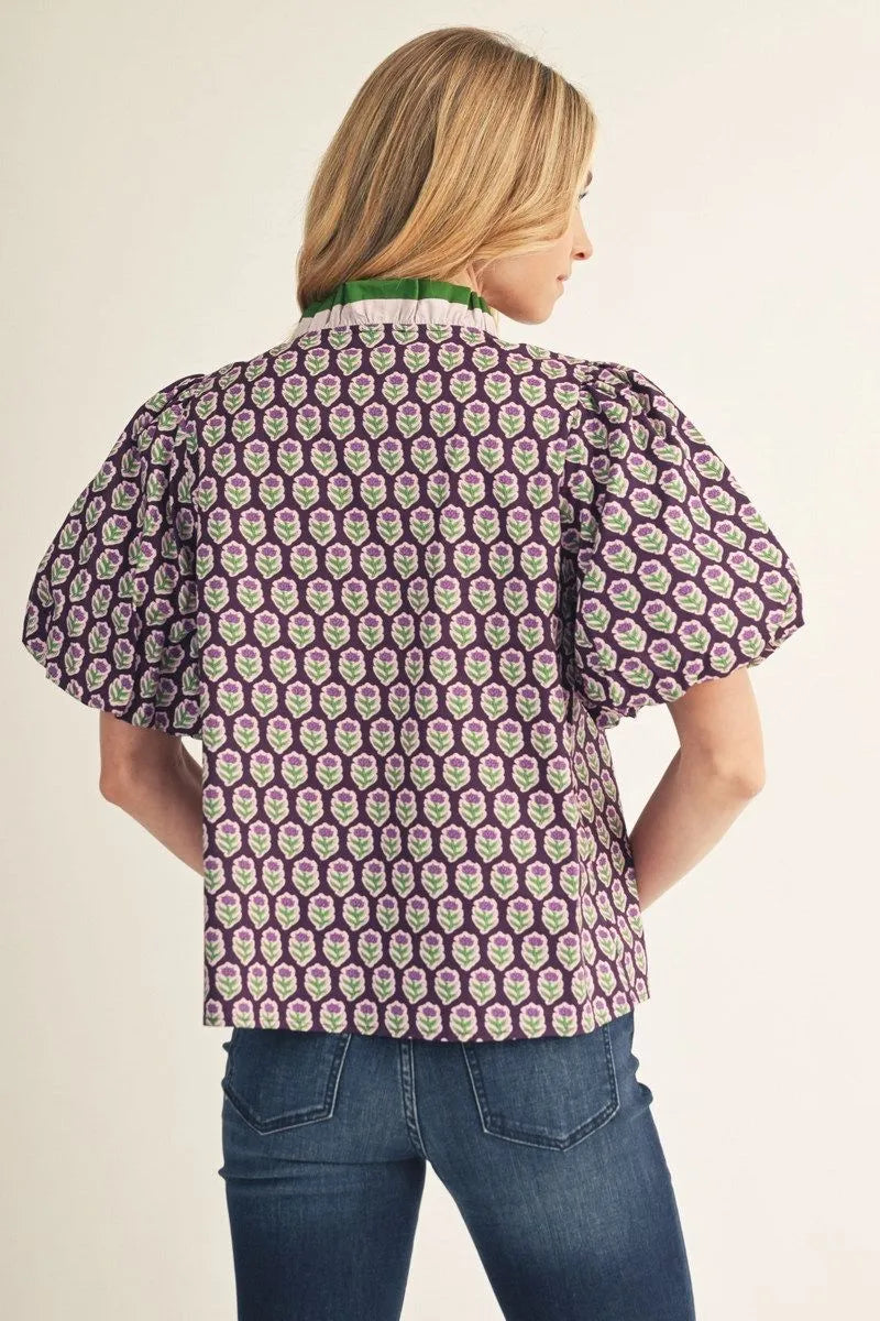 Sweet Bloom Ruffle Floral Top