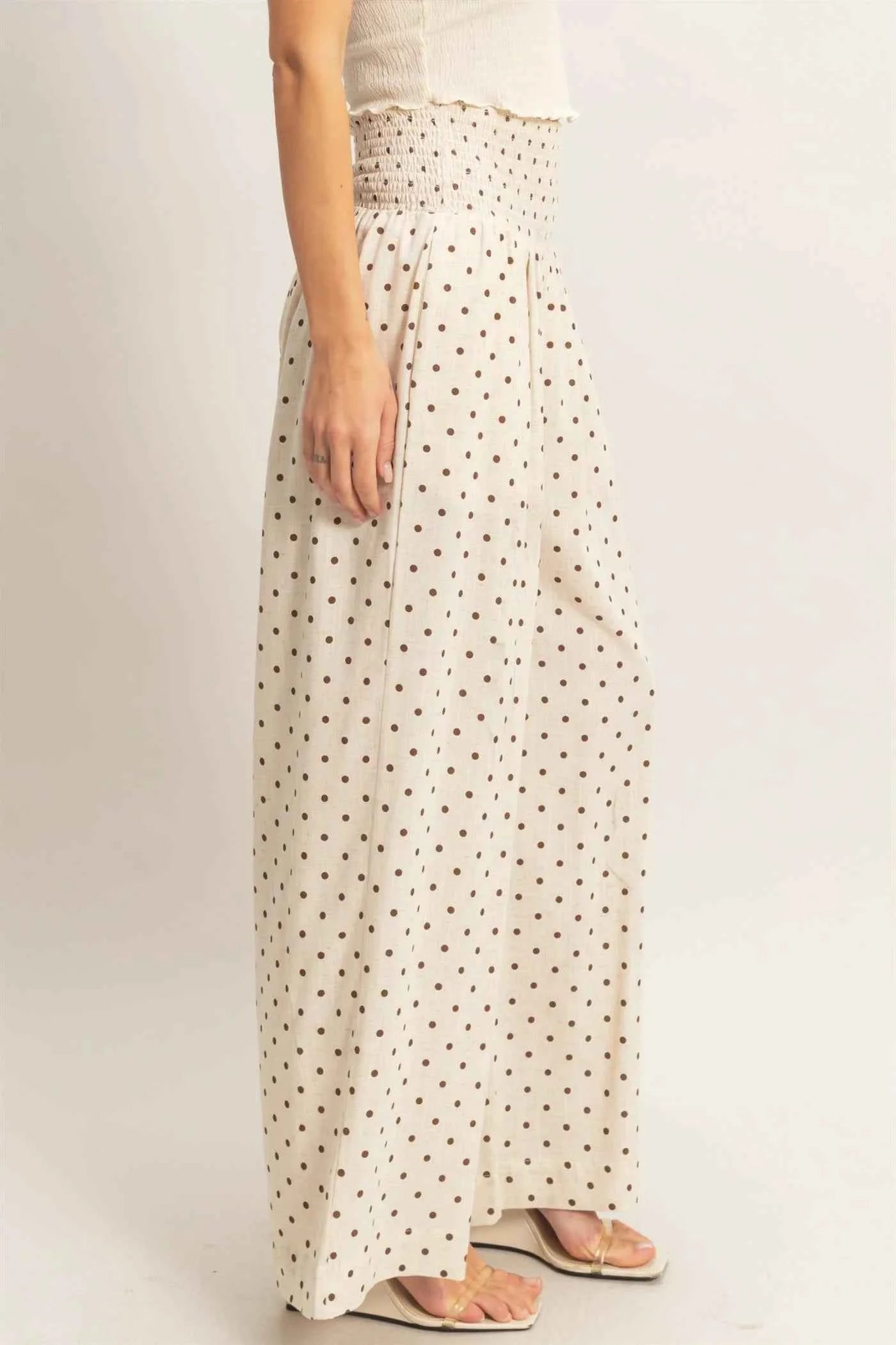 Women's Polka Dot Wide Leg Pants