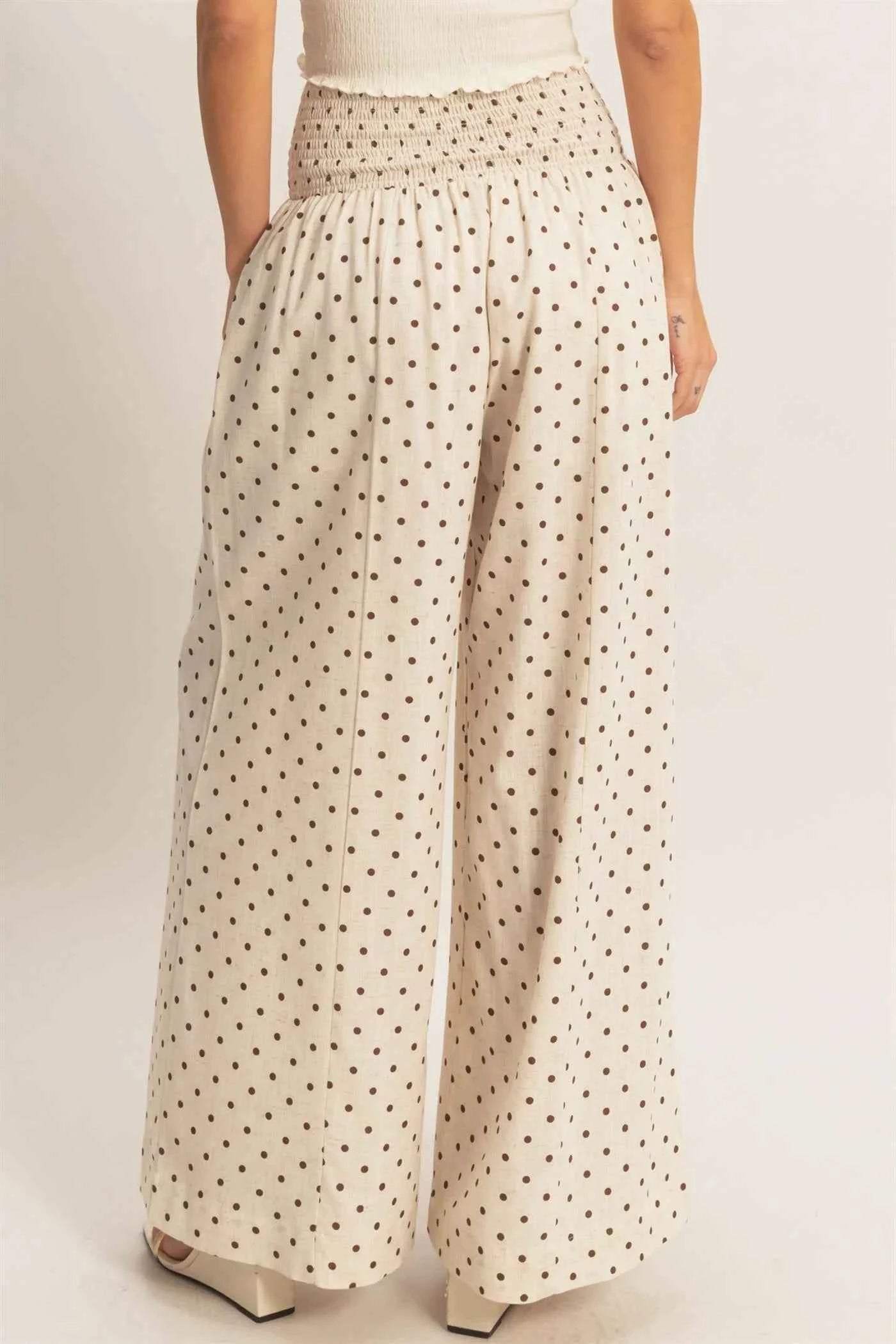 Women's Polka Dot Wide Leg Pants