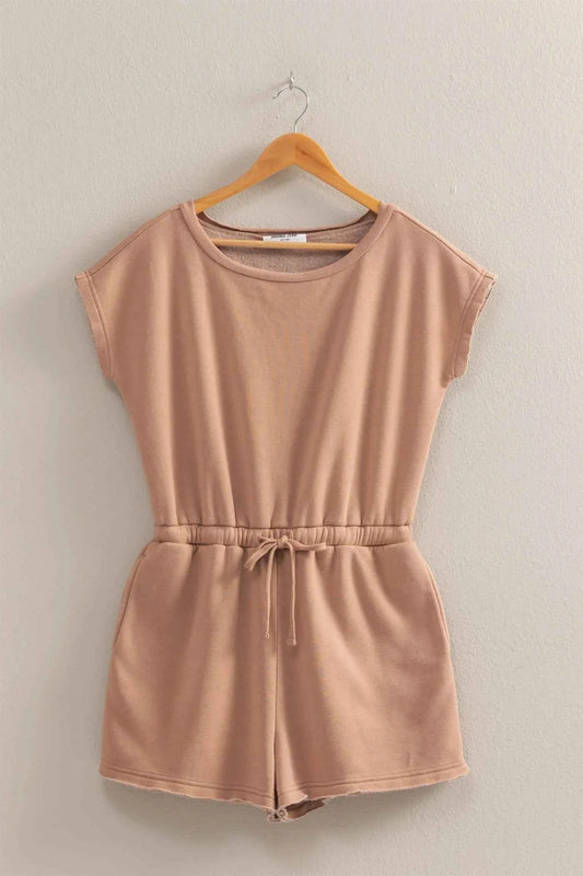Women's Casual Dark Taupe Romper