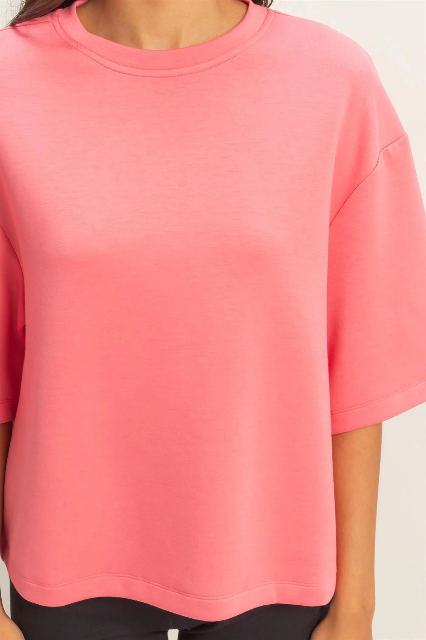 Modern Double Knit Cropped Top – Structured & Effortless